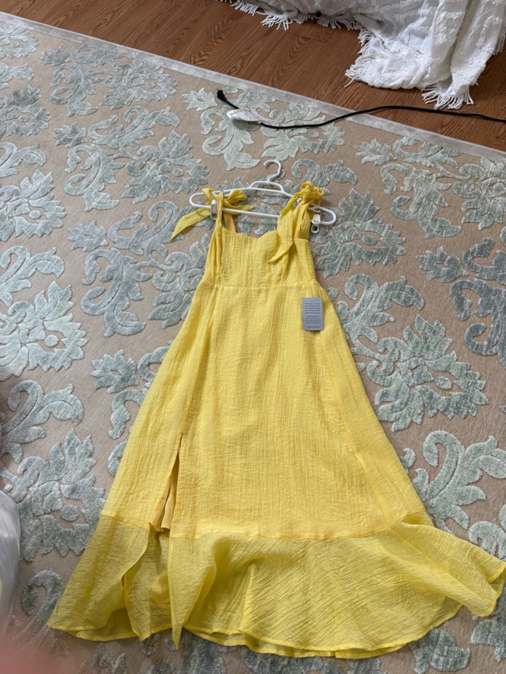 Lush Yellow Tie-Strap Maxi Dress
